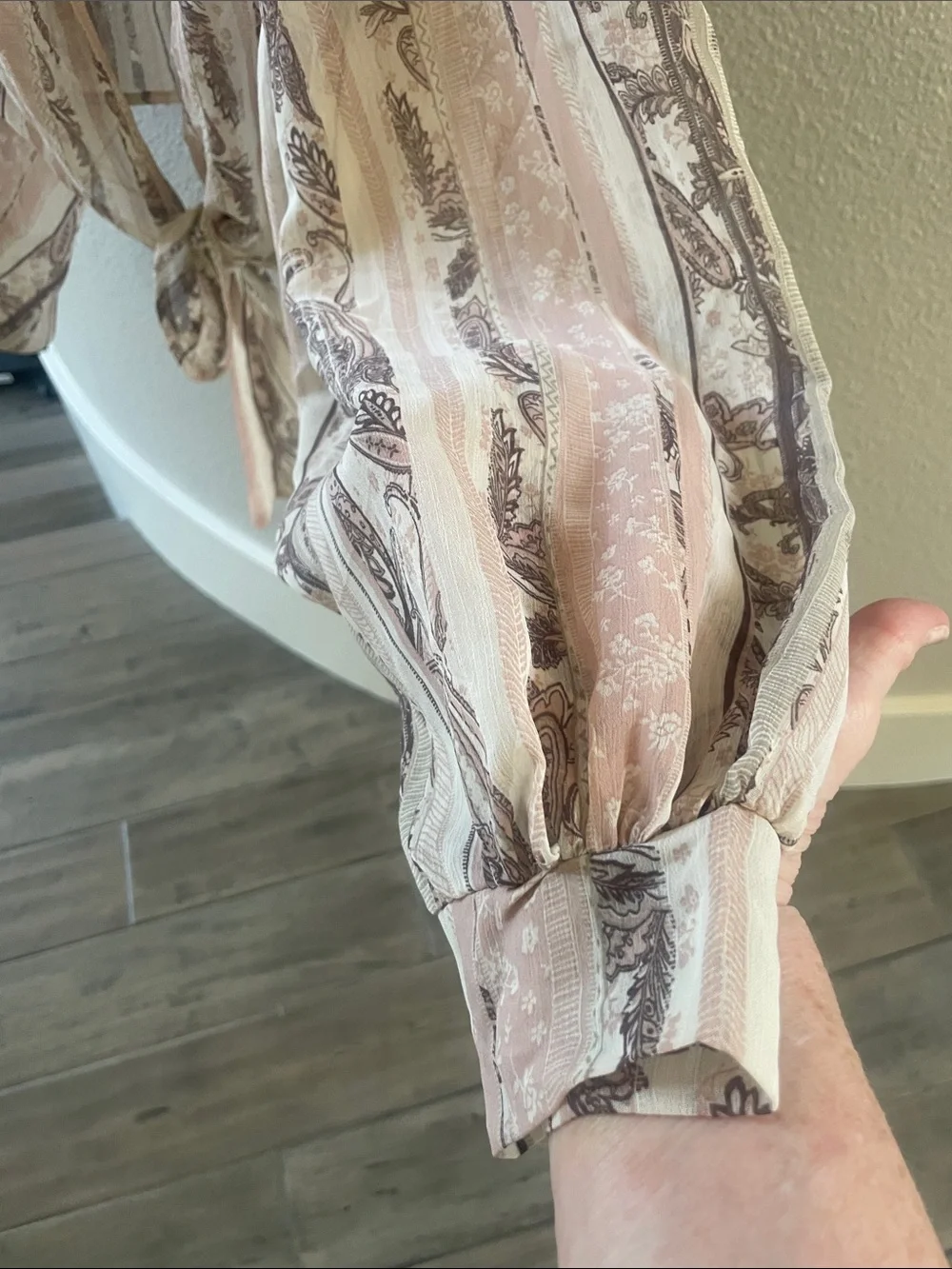 Dusty Pink/ Mauve Tie-Front Overlay